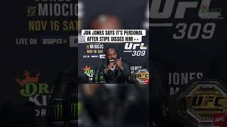 Jon Jones Says IT’S PERSONAL After Stipe Dissed His Family [upl. by Eirdua]