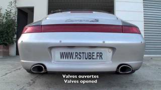 PORSCHE 996 4S Sport exhaust  Silencieux SCART Valves [upl. by Ataeb]