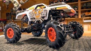 THESE TIRES KICK BUTT MONSTER MUD 26 FLING KINGS  MAX D TRUCK BUILD AXIAL SMT10  RC ADVENTURES [upl. by Akeimat]