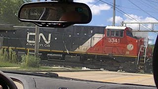 CN 3341 CN 2844 Northbound Internodal Fond Du Lac Wisconsin 09022024 [upl. by Nimsay819]