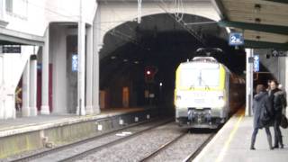 SNCB  NMBS  IC Train Eupen  Oostende HLE 18 Arriving at VerviersCentral 1832 Locomotive [upl. by Velleman733]