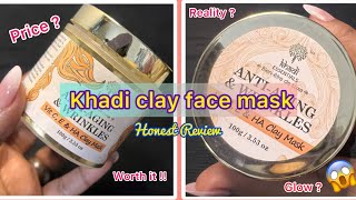 KHADI CLAY FACE MASK  Honest Review [upl. by Rem]