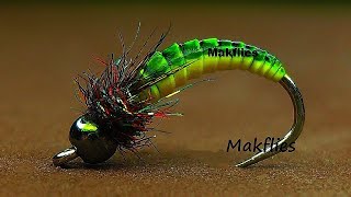 Fly Tying a Caddis Larva by Mak 🔥🔥 [upl. by Meredeth]