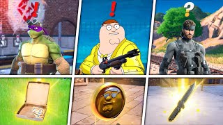 ALL BOSSES and MYTHICS in Fortnite Chapter 5 Season 1 Peter Griffin Vaults Oscar [upl. by Eelanaj35]