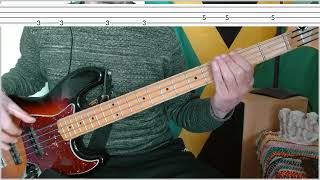 Real Situation  Bob Marley Uprising 1980 Reggae Bass Cover and TAB [upl. by Weingarten]