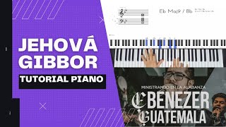 TUTORIAL PIANO  JEHOVÁ GIBBOR  EBENEZER GUATEMALA [upl. by Ikcir]