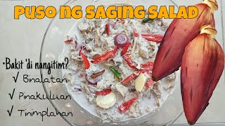 BANANA BLOSSOM SALADPUSO NG SAGING SALAD  Howtomake Stepbystep TipsandTechniques [upl. by Anavrin]