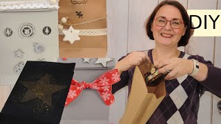 Nachhaltige GESCHENKVERPACKUNG selber machen mit Papiertüten  Müll vermeiden amp Upcycling [upl. by Tekcirk]