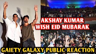 Akshay Kumar And Tiger Shroff Wish Eid Mubarak  Gaiety Galaxy Public Reaction  BMCM Movie [upl. by Meehyr269]