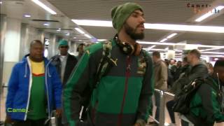 Arrivée des lions indomptables à Bruxelles le 25 mars 2017 [upl. by Aronek]