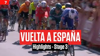 Vuelta a España 2024 Stage 3 Highlights [upl. by Ymas]