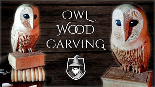 Intaglio Legno GUFO 🦉 OWL Wood Carving [upl. by Shaikh]