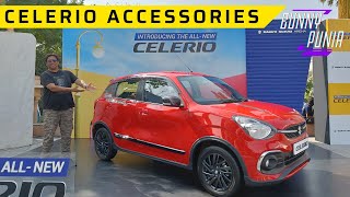 Maruti Celerio 2021 Accessories explained  ZXi AMT modifications from showroom [upl. by Lemaceon]