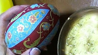 DIY How to Use Gold Paint on an Egg  24kt Gold Leaf Tutorial by Reem AlNouri [upl. by Maclay]