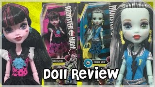 MONSTER HIGH FIRST DAY OF SCHOOL FRANKIE STEIN amp DRACULAURA REVIEW  WELCOME TO MONSTER HIGH DOLLS [upl. by Zoeller]