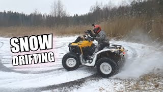 Quad Bike Snow Drifting [upl. by Lazaro893]