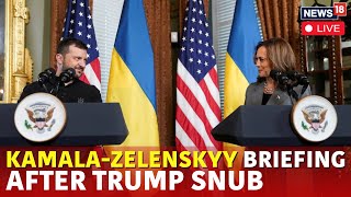 Ukrainian President Zelensky’s Urgent Plea To Kamala amp Biden  Kamala Harris Live  Russia  N18G [upl. by Cavan]