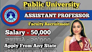 Assistant Professor Vacancy 2024  Central University Vacancy [upl. by Aerbas]