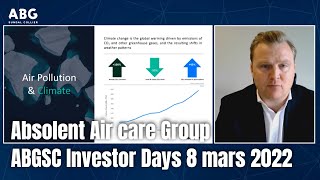 Absolent Air Care Group  ABGSC Investor Days 8 mars 2022 [upl. by Ahsinelg]