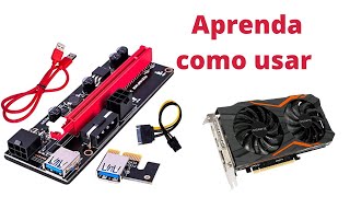 Aprenda a Usar Placa Extensor PCIE Riser USB 30 [upl. by Crandale159]