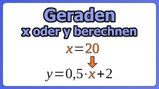 Wichtiges Grundprinzip für Geraden ausführlich erklärt x oder y berechnen [upl. by Oinegue21]