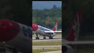 Edelweiss Air A340 Takeoff in Franfurt Airport [upl. by Ruder468]