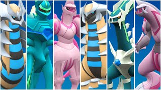 FULL DIALGA PALKIA GIRATINA FORMS TEAM Shiny Origin Form Dialga Palkia Giratina Scarlet Voilet [upl. by Ainelec]