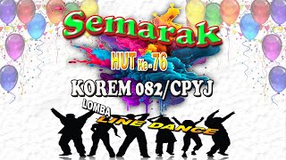 LOMBA LINE DANCE DALAM RANGKA HUT KE 76 KOREM 082CPYJ [upl. by Lien]