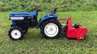 ISEKI TX1510 4WD Compact Tractor with New Flail Mower 18HP Excellent Condition [upl. by Noirrad]