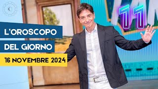 LOROSCOPO DI OGGI DI PAOLO FOX LE PREVISIONI DEL 16 NOVEMBRE 2024 PER OGNI SEGNO [upl. by Sadirah]