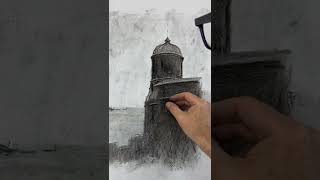 Charcoal drawing  St Mawes Castle [upl. by Eirolav535]