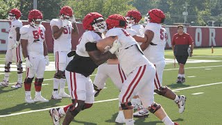 Video from Arkansas footballs Tuesday practice  Western Carolina week [upl. by Ola]