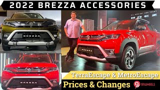 2022 Maruti Brezza Accessories Explained  TerraScape amp MetroScape Modifications Walkaround Review [upl. by Carder]