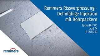 Remmers Rissverpressung  Dehnfähige Rissinjektion mit Bohrpackern [upl. by Valentino]