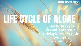 Diplohaplontic  Diplontic  Haplontic  Isomorphic Heteromorphic  Life Cycles Of Algae [upl. by Alair]