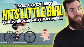 Evil Cyclist Hits Little Girl Then Sues Her Father [upl. by Chang]