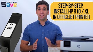 HP OfficeJet Pro 8025 Printer Ink Cartridges Installation [upl. by Eirrotal]