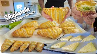 SFOGLIATELLE SALATE Zucchine e Ricotta 🥒 VELOCISSIME con PASTA SFOGLIA [upl. by Oaht107]