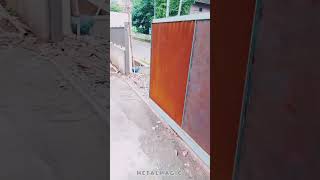 Completely corten steel gatemetalweldingmachine metalfabrication [upl. by Eitsud]