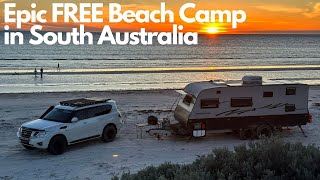 Amazing free camp right on the beach in South Australia Wauraltee Beach Yorke Peninsula [upl. by Goodrow344]