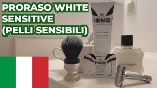 Proraso White Shaving Cream PreShave and Post Shave Review Sensitive Skin [upl. by Amej325]