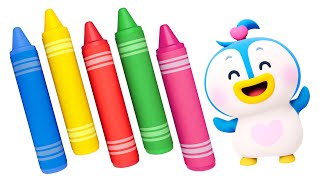 Learn Colors with Crayons 🖍️ 3D  Kids Cartoon  Color Songs  Games  Lotty Friends [upl. by Meesan]