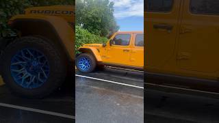 Blue Wheels On Yellow Jeep Is Super Ugly jeep [upl. by Gibb]