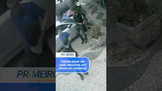 Policiais são flagrados almoçando com detento em restaurante [upl. by Helbonnah332]