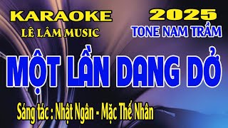 Karaoke Một Lần Dang Dở Tone Nam Trầm  D  Lê Lâm Music [upl. by Margreta]