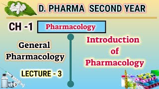 Introduction to pharmacologyGeneral PharmacologyL3CH1DPharm second year [upl. by Dario946]