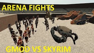 ARENA FIGHTS  SKYRIM VS GMOD GLADIATORS [upl. by Edveh510]