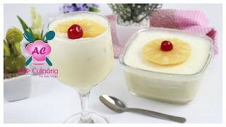 GELATINA CREMOSA COM ABACAXI [upl. by Suzzy]