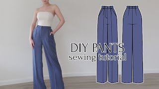 DIY StraightLeg HighWaisted Pants  Sewing Pattern by Dressmaking Amóre [upl. by Hubble]