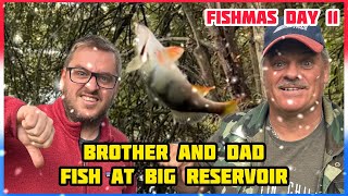 Testwood Reservoir Fishing With My Dad amp Brother Fishmas Day 11 [upl. by Garin866]